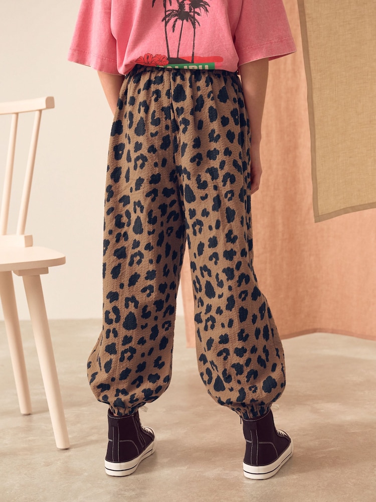 Leopard Print Pull-On 100% Cotton Trousers (3-16yrs) - Image 2 of 8 Leopard Print Pull-On 100% Cotton Trousers (3-16yrs) - Image 2 of 8