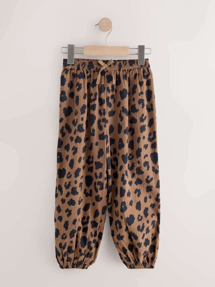Leopard Print Pull-On 100% Cotton Trousers (3-16yrs) - Image 5 of 8