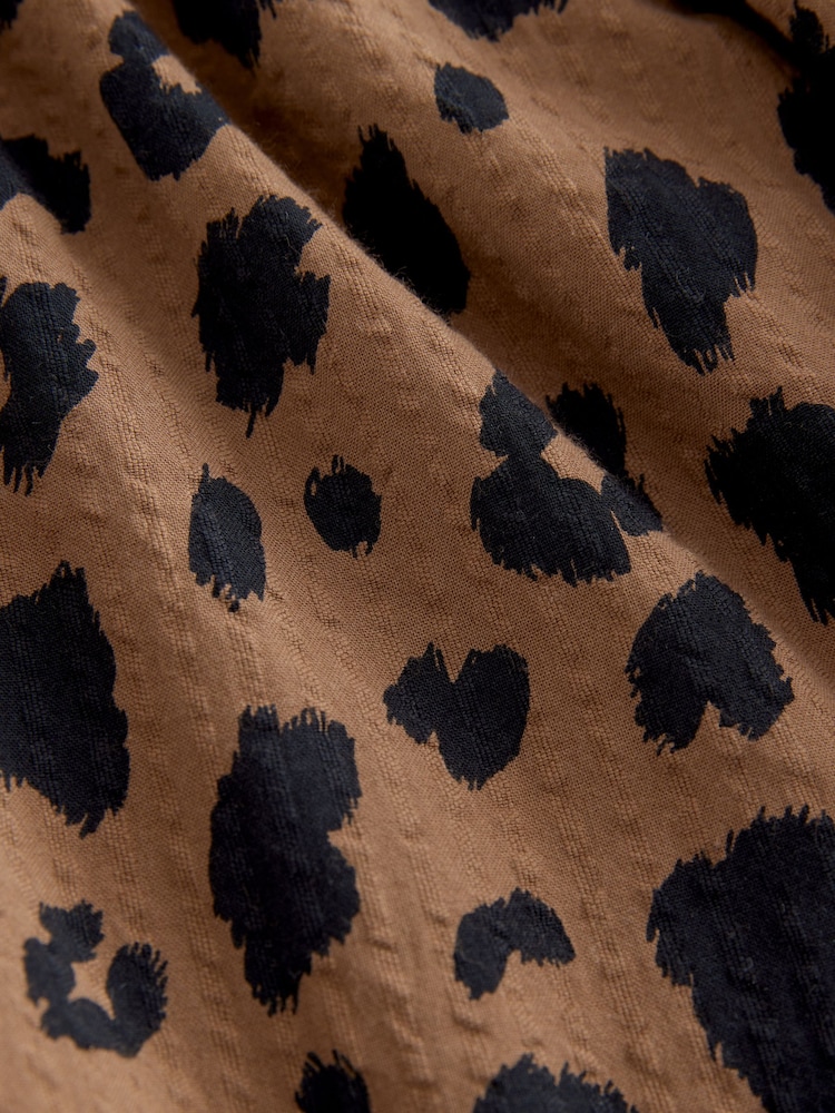 Leopard Print Pull-On 100% Cotton Trousers (3-16yrs) - Image 7 of 8