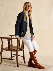 Joules X Spanish Boot Co. Chestnut Brown Leather Boots - Image 5 of 14