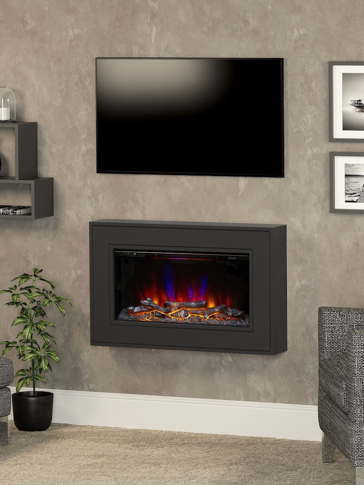 Be Modern Anthracite Albali Wall Mounted Electric Fire - Image 1 of 7