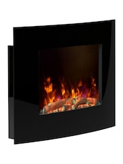 Be Modern Black Quatro Wall Mounted Electric Fire - Image 5 of 7