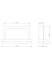 Be Modern Ash White Huxton Wall Mounted 41inch Electric Fire - Image 6 of 6