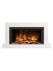 Be Modern White Micro Marble Impero Wall Mounted 47inch Electric Fire - Image 2 of 4