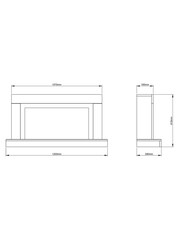 Be Modern White Micro Marble Impero Wall Mounted 47inch Electric Fire - Image 4 of 4