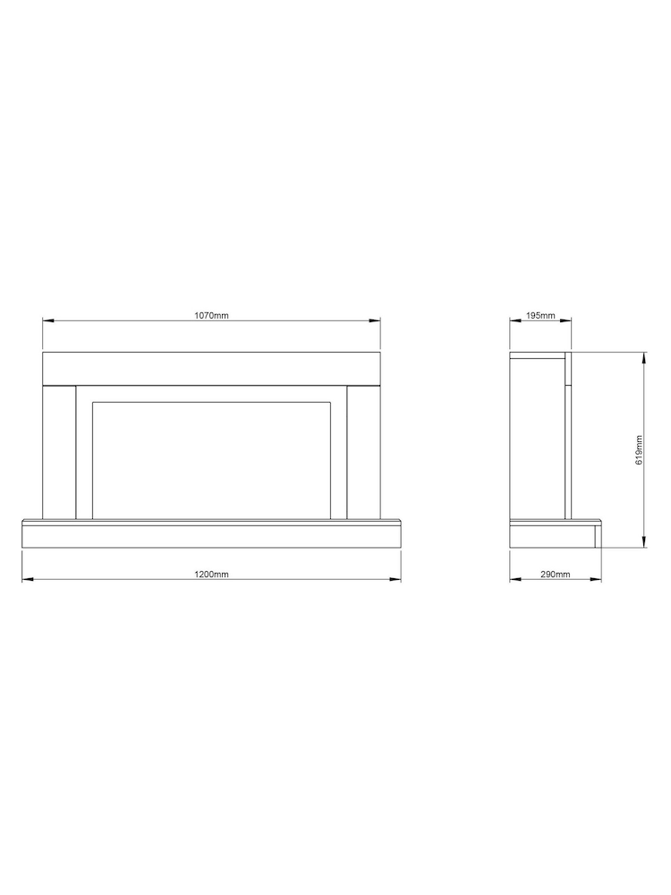 Be Modern White Micro Marble Impero Wall Mounted 47inch Electric Fire - Image 4 of 4