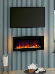 Be Modern Black Amari Wall Mounted Electric Fire - Image 1 of 8