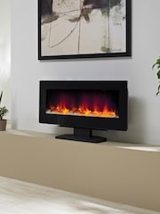 Be Modern Black Amari Wall Mounted Electric Fire - Image 2 of 8