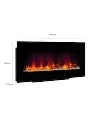 Be Modern Black Amari Wall Mounted Electric Fire - Image 7 of 8
