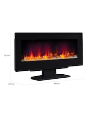 Be Modern Black Amari Wall Mounted Electric Fire - Image 8 of 8