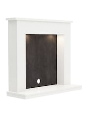 Be Modern Grey Micro Marble Allensford Inglenook with Undermantel Lighting - Image 3 of 6