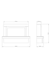 Be Modern White Micro Marble Impero Complete 47inch Electric Fireplace - Image 6 of 6