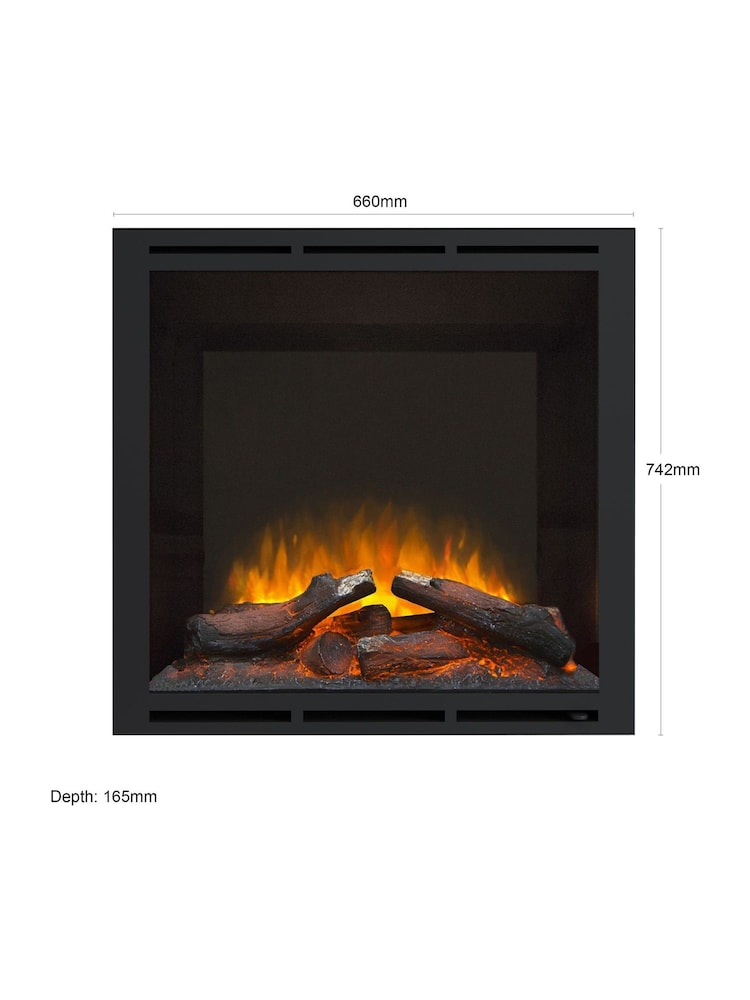 Be Modern Black Elsie Inset Wall Mounted Electric Fire 900 HD - Image 4 of 4