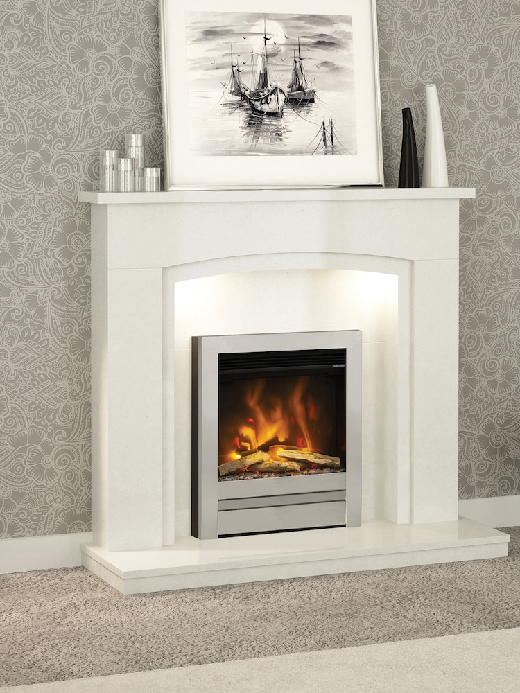 Be Modern Chrome Pryzm Edge 16inch Inset Electric Fireplace - Image 1 of 7