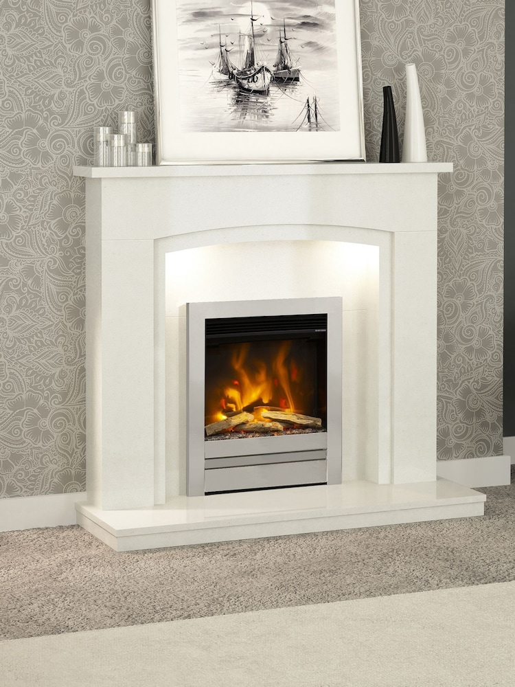 Be Modern Chrome Pryzm Edge 16inch Inset Electric Fire - Image 1 of 5