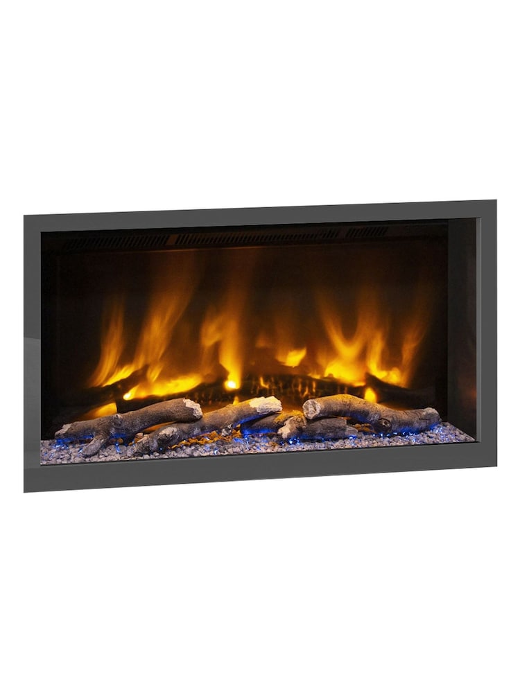 Be Modern Black Nickel Volta Wall Mounted 32inch Electric Fireplace - Image 2 of 5