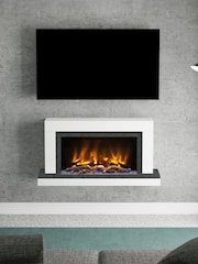 Be Modern Ice White Vardo Wall Mounted 47inch Electric Fire - Image 1 of 5