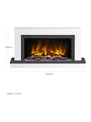 Be Modern Ice White Vardo Wall Mounted 47inch Electric Fire - Image 3 of 5