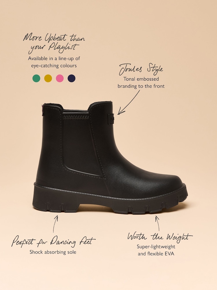 Joules Raindance Black Lightweight Ankle Wellies - Image 6 of 7