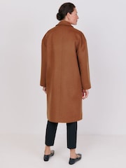 Vivere Brown Oversized Sadie Midi Coat - Image 2 of 5