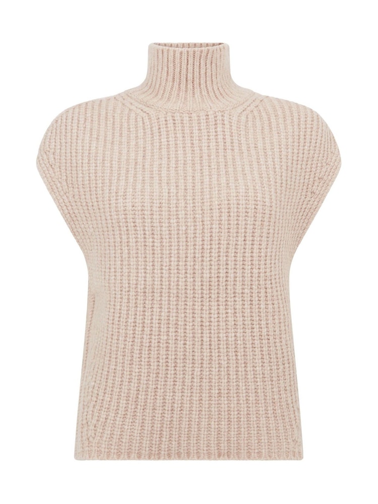 Vivere Natural Elise Chunky Knitted Sleeveless Jumper - Image 5 of 5
