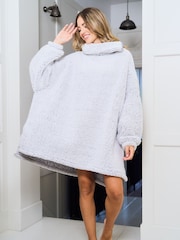 Jim Jam the Label Oversized Grey Cowl Neck Hoodie - Image 2 of 5