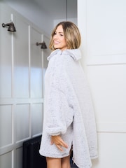 Jim Jam the Label Oversized Grey Cowl Neck Hoodie - Image 5 of 5