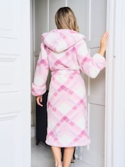 Jim Jam the Label Pink Check Dressing Gown - Image 2 of 6