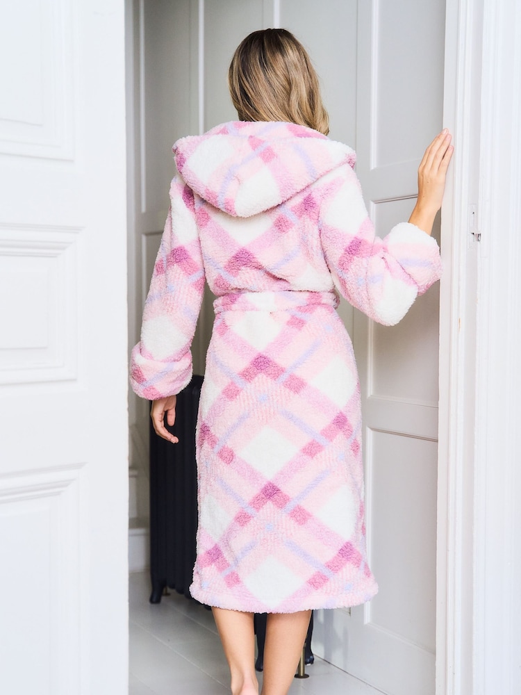 Jim Jam the Label Pink Check Dressing Gown - Image 2 of 6