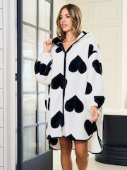 Jim Jam the Label Oversized Heart White Hoodie - Image 1 of 1