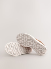 Tan Brown Suede Lace Up Smart Trainers - Image 3 of 5