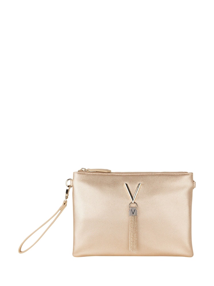 Valentino Bags Gold Divina Flat Clutch - Image 1 of 4