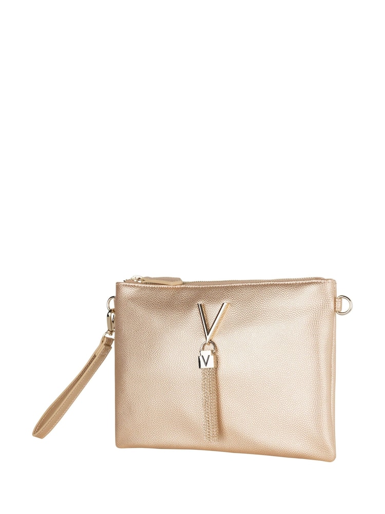 Valentino Bags Gold Divina Flat Clutch - Image 2 of 4