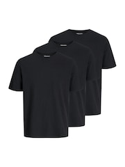 JACK & JONES Black Under T-Shirts 3 Pack - Image 4 of 5
