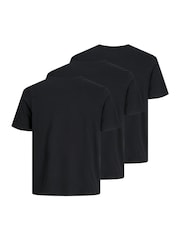 JACK & JONES Black Under T-Shirts 3 Pack - Image 5 of 5