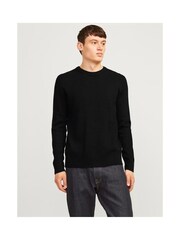 JACK & JONES Black Perfect Knit Sweatshirt - Image 1 of 5