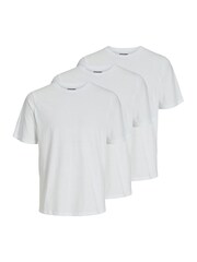 JACK & JONES White Under T-Shirts 3 Pack - Image 1 of 5