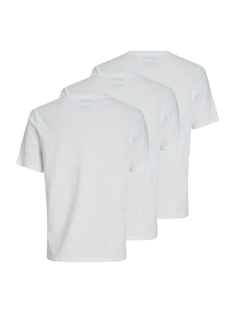 JACK & JONES White Under T-Shirts 3 Pack - Image 2 of 5