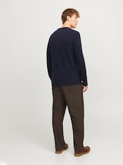 JACK & JONES Blue Lambswool Knit Sweatshirt - Image 2 of 4