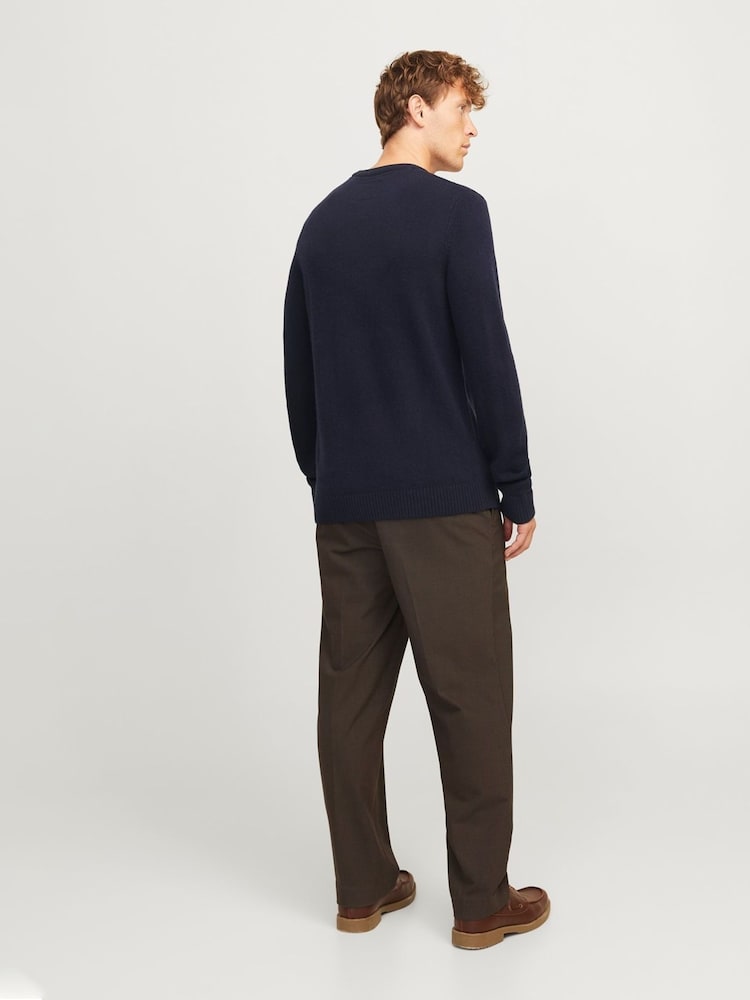 JACK & JONES Blue Lambswool Knit Sweatshirt - Image 2 of 4