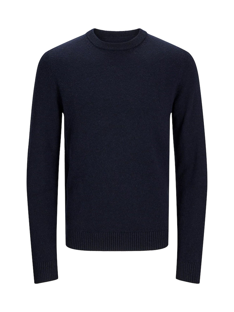 JACK & JONES Blue Lambswool Knit Sweatshirt - Image 4 of 4
