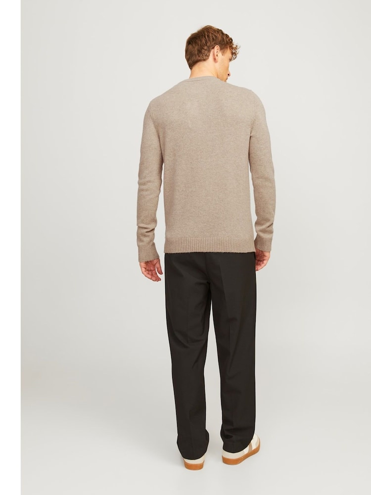 JACK & JONES Grey Lambswool Knit Sweatshirt - Image 2 of 4