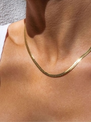 Luv Aj Gold Tone Core The Classique Herringbone Chain - Image 2 of 4
