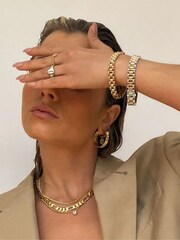 Luv Aj Gold Tone Core Timepiece Bracelet - Image 4 of 4