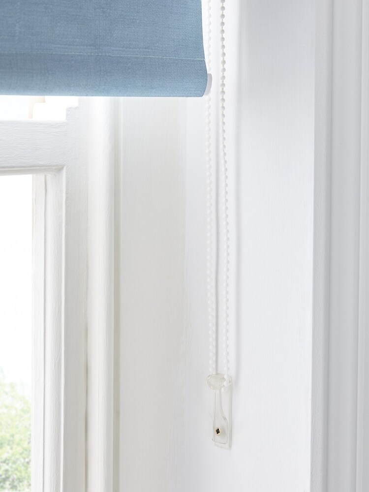 Slate Blue Ready Made Printed Plain Moisture Resistant Roller Blind - Image 4 of 4