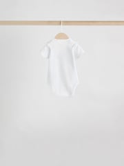 White Character 7 Pack Baby Short Sleeve Bodysuits 5 Pack - Image 10 of 14
