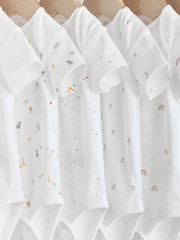 White Character 7 Pack Baby Short Sleeve Bodysuits 5 Pack - Image 11 of 14
