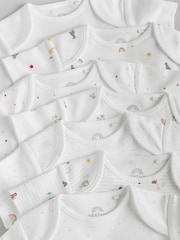 White Character 7 Pack Baby Short Sleeve Bodysuits 5 Pack - Image 12 of 14