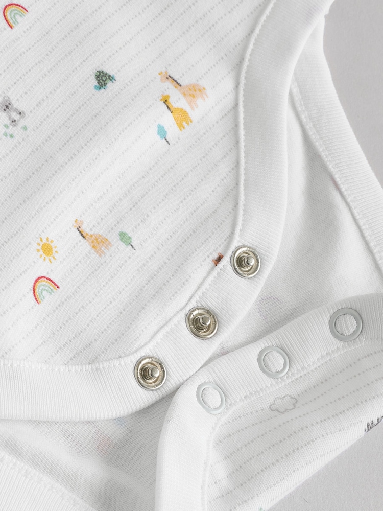 White Character 7 Pack Baby Short Sleeve Bodysuits 5 Pack - Image 14 of 14