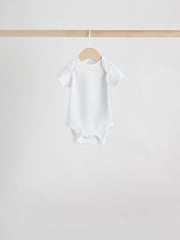 White Character 7 Pack Baby Short Sleeve Bodysuits 5 Pack - Image 8 of 14